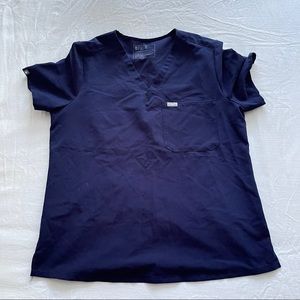 |SOLD| Figs Navy Catarina One-Pocket Scrub Top - XL